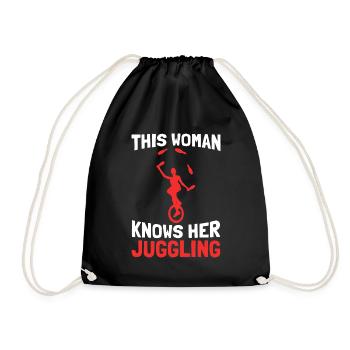 Juggling Juggler - Drawstring Bag - black - Front