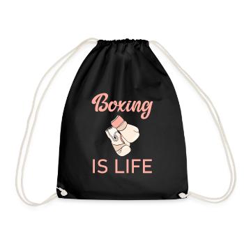 Boxing is life - Drawstring Bag - black - Front
