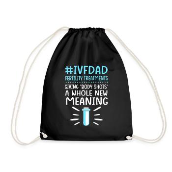 Embryo Transfer Day Fetus - Drawstring Bag - black - Front