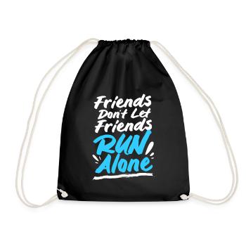 Marathon Half Marathon Marathon Runner - Drawstring Bag - black - Front