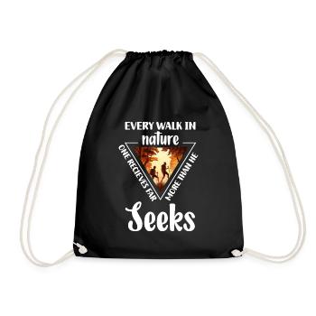 Nature Conservation Deer Lumberjack - Drawstring Bag - black - Front