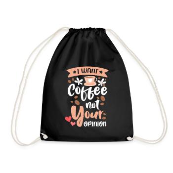 Coffee lovers Energy Espresso Drink - Drawstring Bag - black - Front