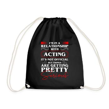 actress acting singer Broadway - Drawstring Bag - black - Front