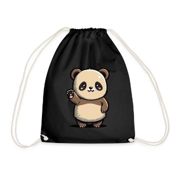 Kawaii Panda, to love - Drawstring Bag - black - Front