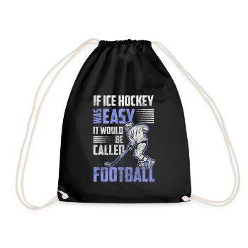 Ice Hockey Ice Hockey Stick Skates - Drawstring Bag - black - Front