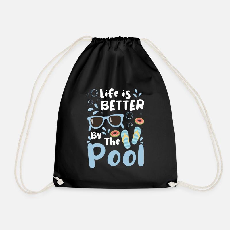 Swimming Pool Schwimmbad Pool Party Tauchen - Turnbeutel - Schwarz