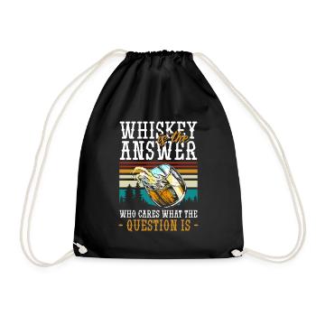 Liquor Bottle Man Intoxication - Drawstring Bag - black - Front