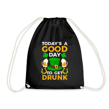 Ireland Shamrock Holidays Celtic - Drawstring Bag - black - Front