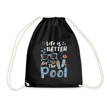 Natation Nageur Hobby Piscine extérieure - Sac de sport léger - noir - Devant