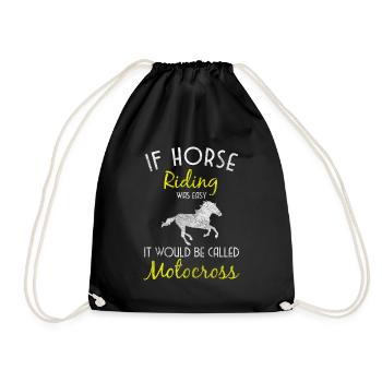 Équitation Amoureux des chevaux - Sac de sport léger - noir - Devant