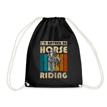 Chevaux Cheval Fille Animaux Amour - Sac de sport léger - noir - Devant