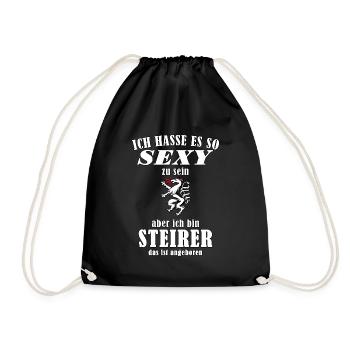 Sexy Steirer – Es ist einfach angeboren - Turnbeutel - Schwarz - Vorne
