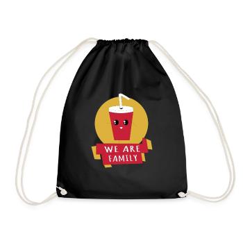 COLA - WE ARE FAMILY - Drawstring Bag - black - Front