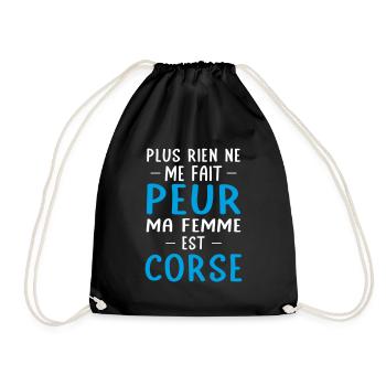 Rien ne me fait peur ma femme est Corse - Sac de sport léger - noir - Devant