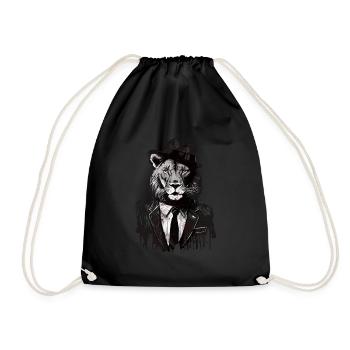 Lion Gangster - Turnbeutel - Schwarz - Vorne