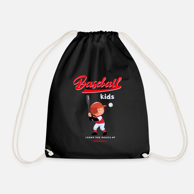 Baseball Kinder Baseball - Turnbeutel - Schwarz