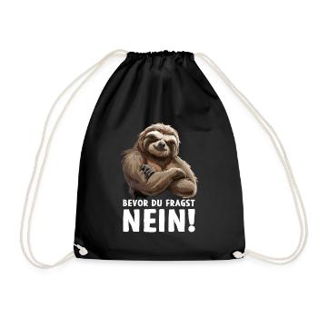 Paresseux Paresseux Désert Avant que vous ne demandiez non - Sac de sport léger - noir - Devant