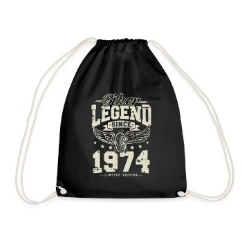 Légende des motards depuis 1974 - Sac de sport léger - noir - Devant