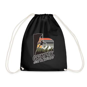 Escaladeur grimper c'est maTherapie - Sac de sport léger - noir - Devant