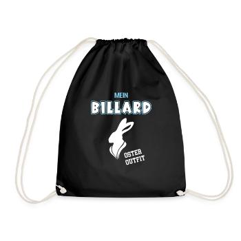 Billard Oster Outfit Ostergeschenk Billarder - Turnbeutel - Schwarz - Vorne