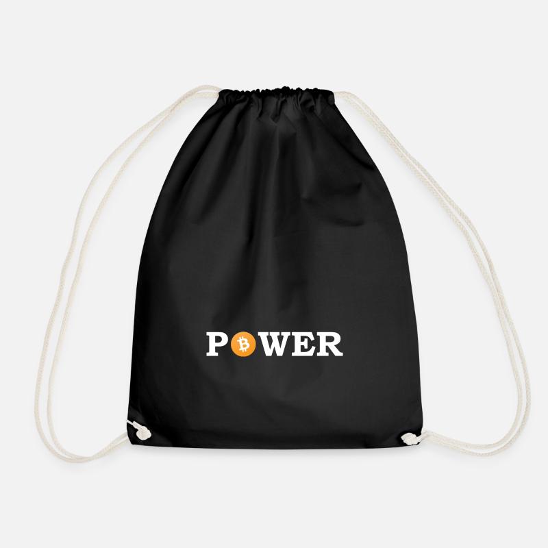 Power of Bitcoin - Drawstring Bag - black