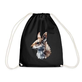 Écureuil - Sac de sport léger - noir - Devant