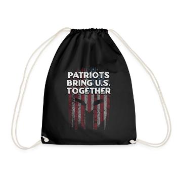 Patrioten bringen uns zusammen 4. Juli - Turnbeutel - Schwarz - Vorne