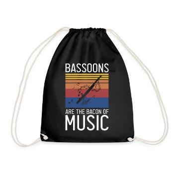 Instrument à vent en bois et instrument à vent basson - Sac de sport léger - noir - Devant