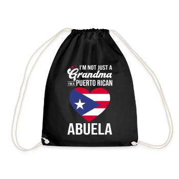 Puerto Rico | Puerto Ricaner Flagge Geschenkideen - Turnbeutel - Schwarz - Vorne