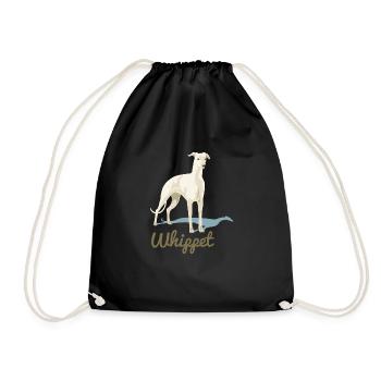 Whippet - Turnbeutel - Schwarz - Vorne