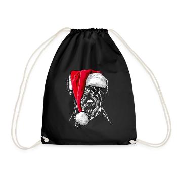 Bonnet de chien de Noël SCHNAUZER, cadeau Wilsigns - Sac de sport léger - noir - Devant