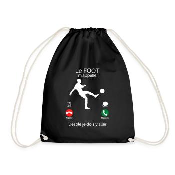 Le foot m'appelle - Sac de sport léger - noir - Devant