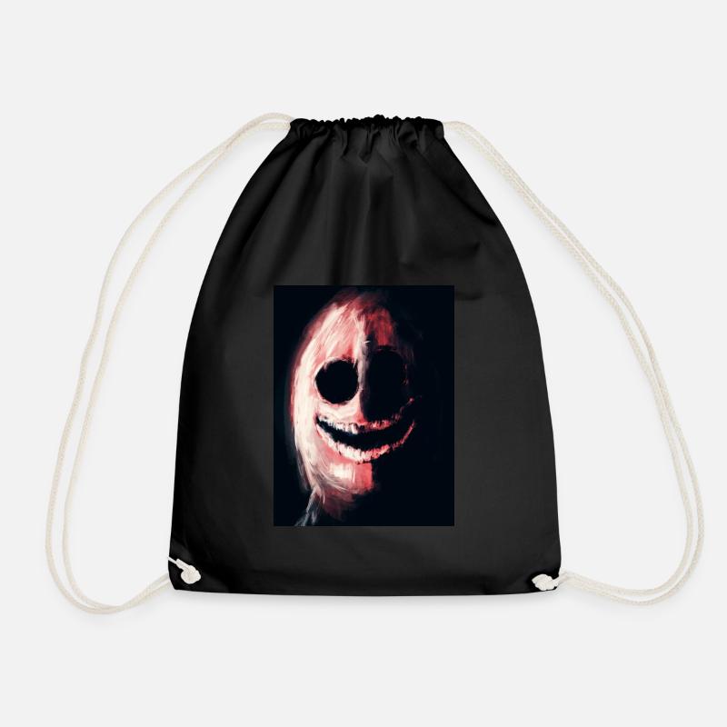 Dark laughter - Drawstring Bag - black