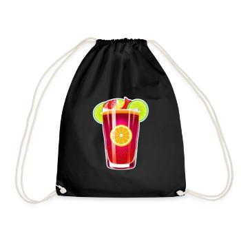 Vitamin shake is good for health - Drawstring Bag - black - Front