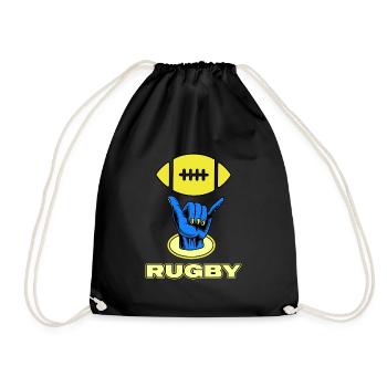 rugby rugbyspieler rugbyverein - Turnbeutel - Schwarz - Vorne