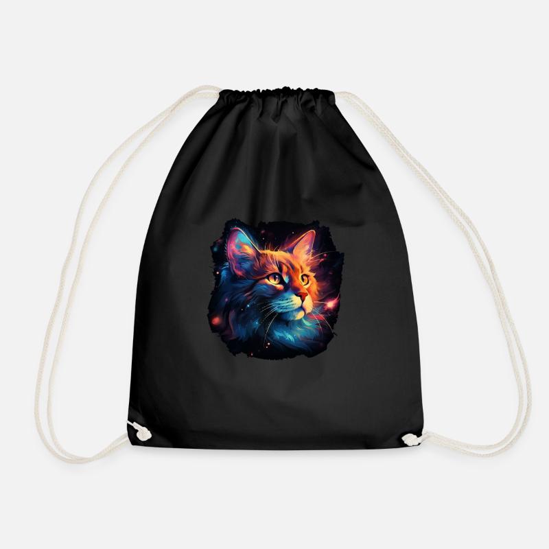 Katze für Katzenmamas, Geschenk Katze Samtpfote - Turnbeutel - Schwarz
