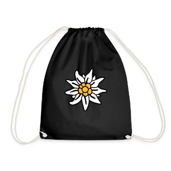edelweiss - - wiesn - münchen - bier - Turnbeutel - Schwarz - Vorne