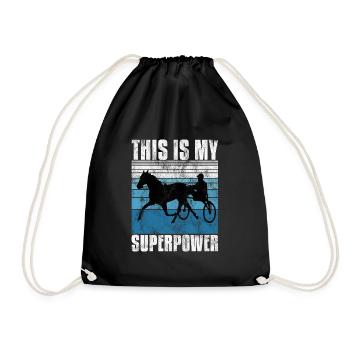 C’est ma religion Trotting Race Trabreiter Sulky - Sac de sport léger - noir - Devant