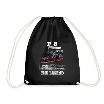 Locomotive à vapeur locomotive à vapeur P8 la légende - Sac de sport léger - noir - Devant