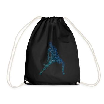 Women's Hockey Floorball Indoor Bandy - Drawstring Bag - black - Front
