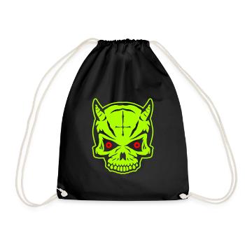 Neon Devil - Drawstring Bag - black - Front