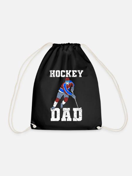 Hockey Dad Ice Hockey - Drawstring Bag - black