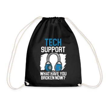 Wenn alles andere fehlschlägt Reboot Tech Support - Turnbeutel - Schwarz - Vorne