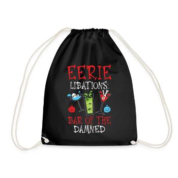 Scary drinks: Bar of the damn Halloween - Drawstring Bag - black - Front