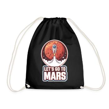 Mars Planet Planet Solar System - Drawstring Bag - black - Front