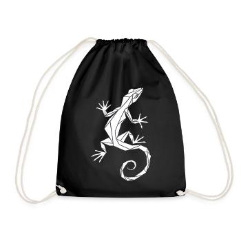 Gecko Polygon – Design minimaliste pour reptiles - Sac de sport léger - noir - Devant