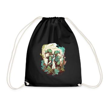 The little explorers - Drawstring Bag - black - Front