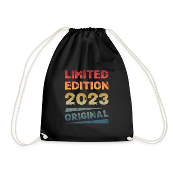 Limited Edition Geburtstag Party Jahrgang 2023 - Turnbeutel - Schwarz - Vorne