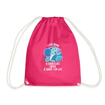 Taucher tauchen Sporttaucher Gerätetauchen - Turnbeutel - Fuchsia - Vorne
