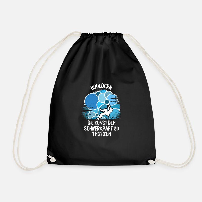 Vintage Bouldern Boulderer Klettern Kletterer - Turnbeutel - Schwarz